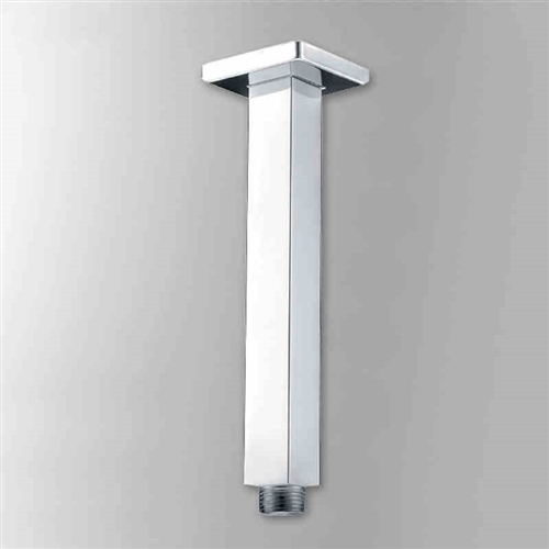 Fontana Solid Brass Chrome Overhead Shower Bar Square Ceiling Mounted Shower Arm